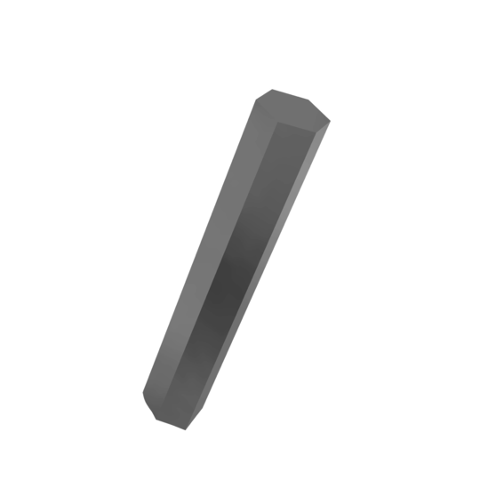 Titanium 1/2 inch Titanium Hex Bar (cut to size)